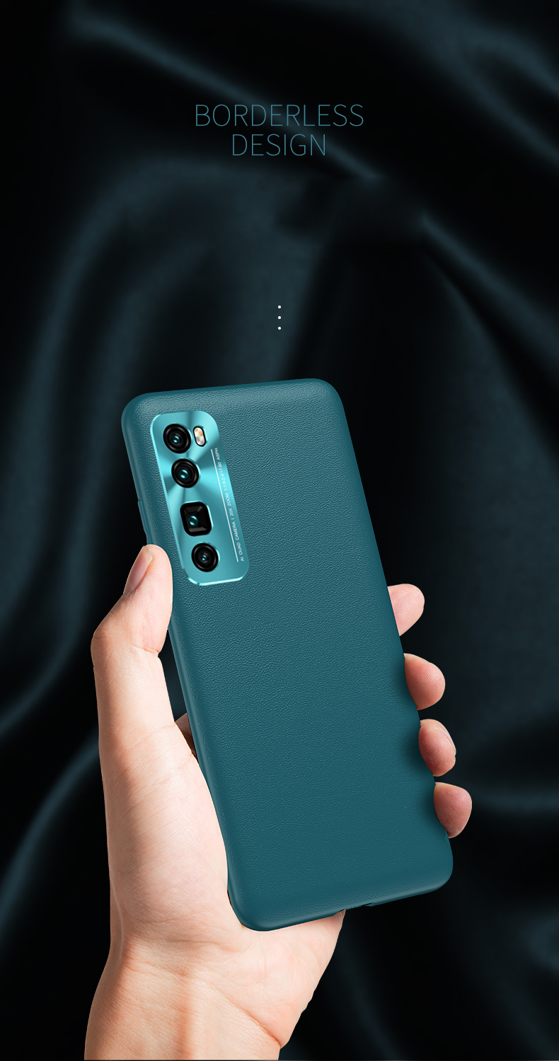 Case Huawei Nova 7 SE / Pre-order * เคสหนัง PU เคลือบโทรศัพท์ TPU อ่อน *