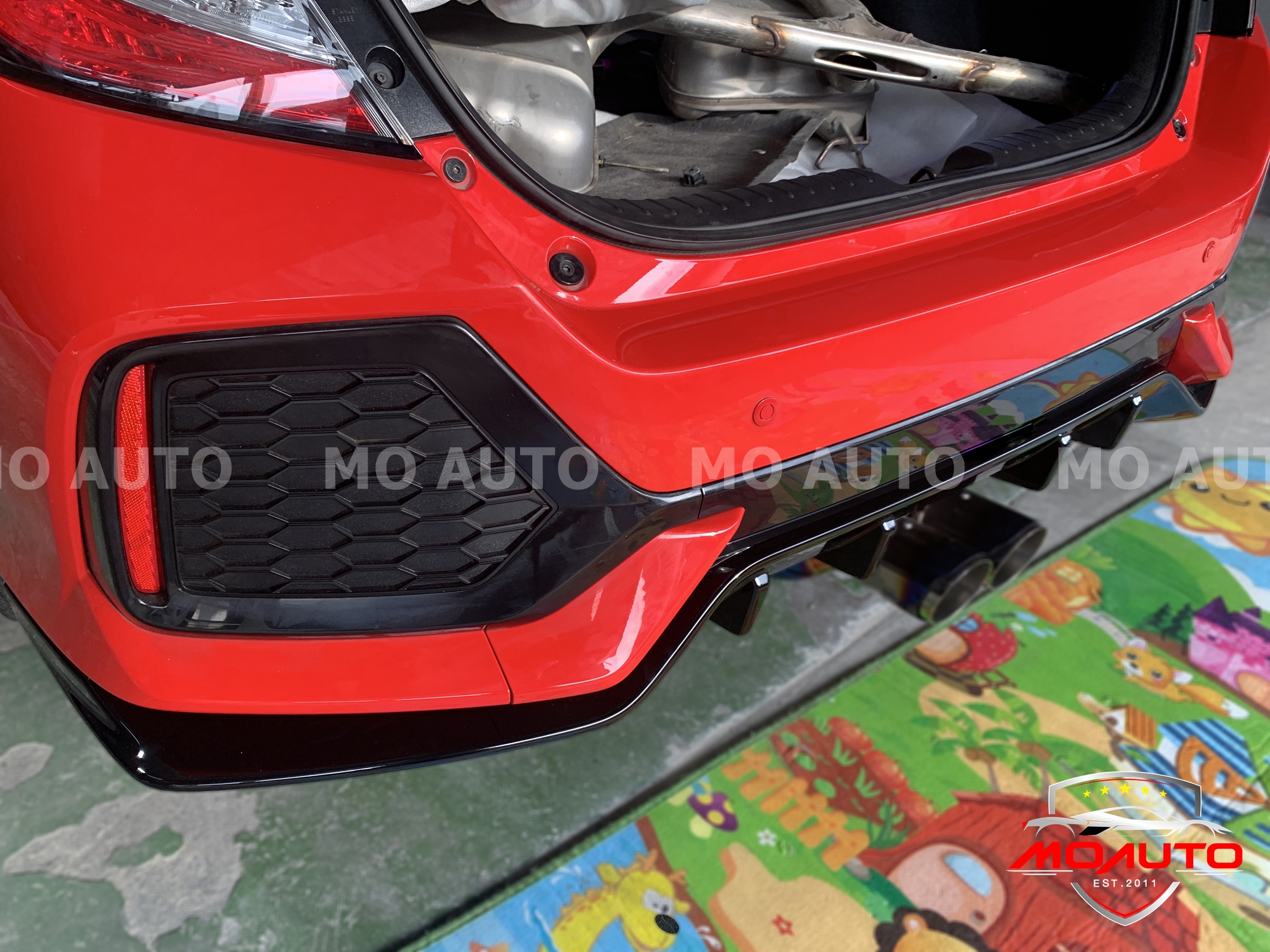 Diffuser หลังท่อออกกลาง ทรงศูนย์ HATCHBACK ( FK MC )