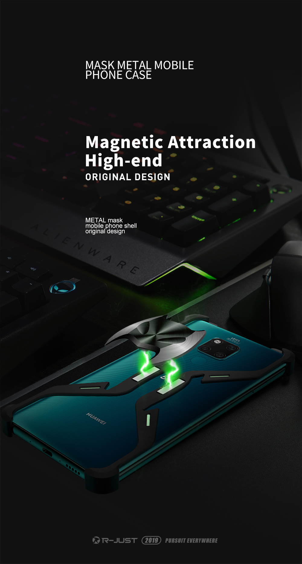 Case Huawei Mate 20 X # Pre-order * R-JUST เคสปกโลหะเรืองแสงรูปตัว X นี้ไม่เพียงแต่แข็งแกร่งและทนทานเท่านั้น แต่ยังมีลักษณะที่สวยงามและเท่อีกด้วย *