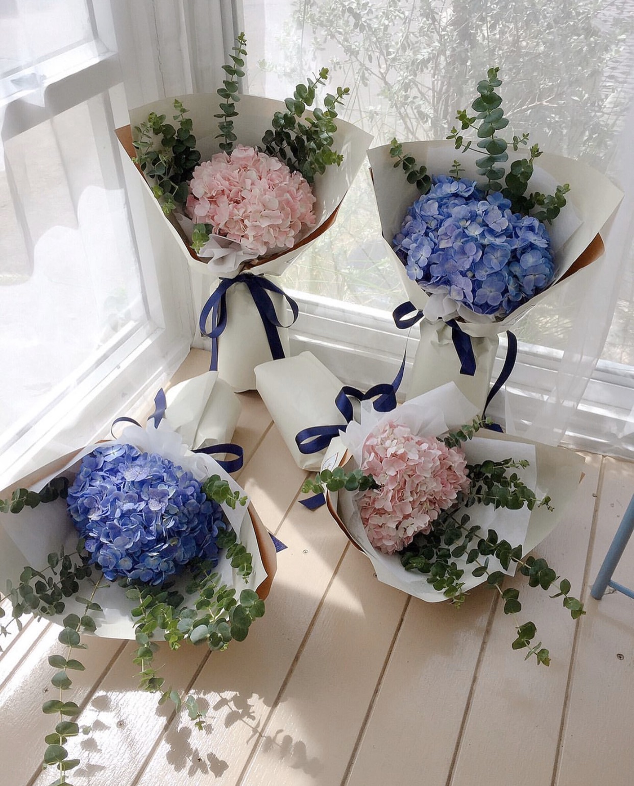 ช่อไฮเดรนเยีย ห่อสไตล์เกาหลี