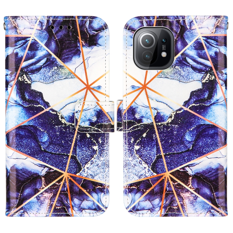 Case Xiaomi Mi 11 5G # Pre-Order * เคสลายหินอ่อนซองหนัง PU พลิกแนวนอนพร้อมที่วางและช่องเสียบการ์ดและกระเป๋าสตางค์และเชือกเส้นเล็ก *