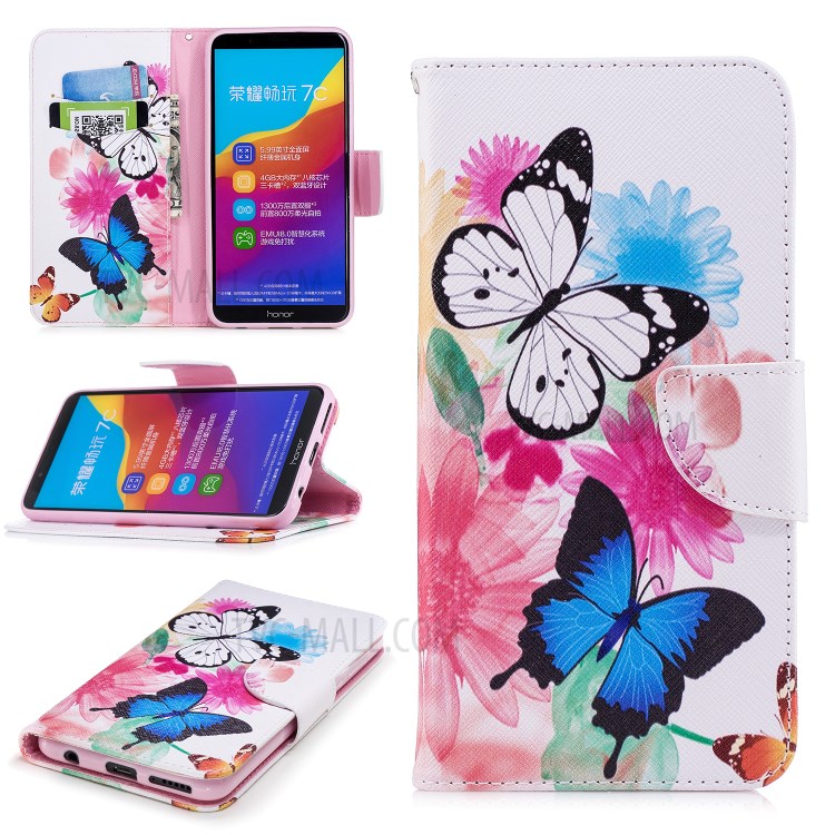 Case Huawei Y7 Pro 2018 / Pre-order * เคสกระเป๋าสตางค์พิมพ์ลาย *