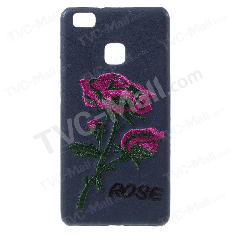 Case Huawei P9 Lite / Pre-order * เย็บปักถักร้อย 3D โรสหนังเคลือบปกแข็ง *