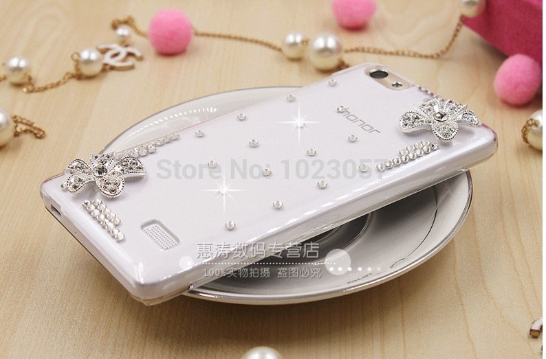 Case Huawei G-Play Mini / Pre-order * ตกแต่งด้วย Rhinestone และส่องแสง Camellia, ประกายและดีลักซ์ *