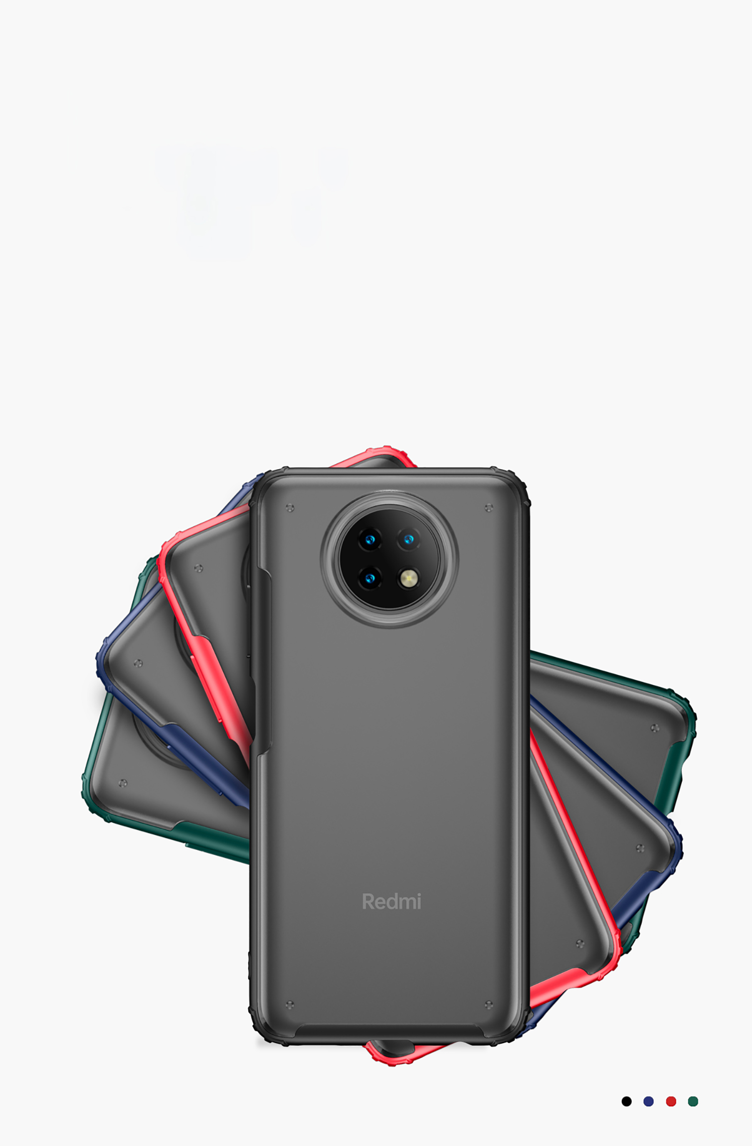 Case Xiaomi Redmi Note 9T 5G / Note 9 5G # Pre-Order * เคส Matte PC + TPU ไฮบริด วัสดุ TPU และพลาสติกแบบไฮบริดการป้องกันแบบคู่ *