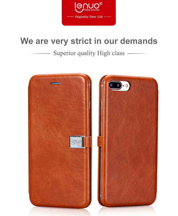 Case iPhone 7 Plus / Pre-order * LENUO เคสซองใส่นามบัตรหนัง PU พรีเมี่ยมที่ได้รับการคัดเลือก *