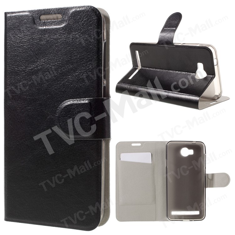 Case Huawei Y3II / Pre-order * เคสผิวหนังม้า ฝาครอบด้านหน้าฝังด้วยแผ่นเหล็กป้องกันที่ดี *