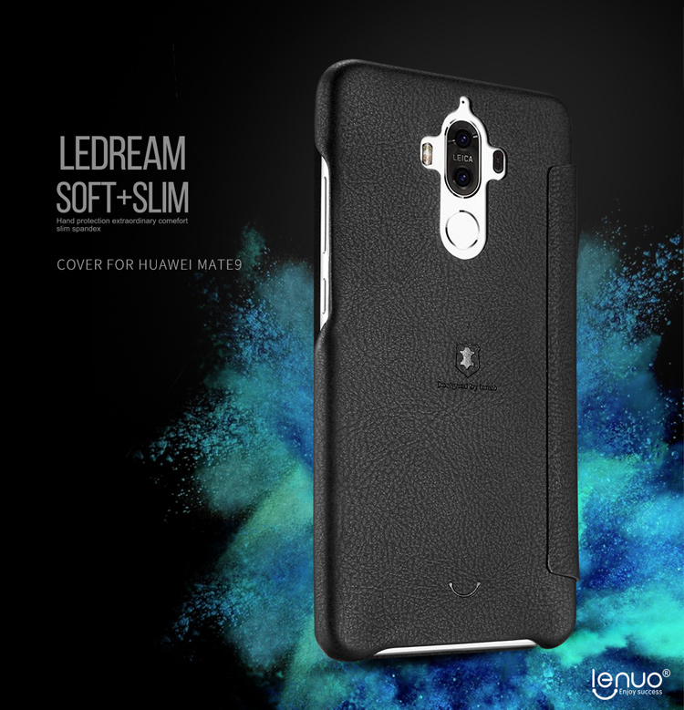 Case Huawei Mate 9 / Pre-order * LENUO Ledream สลิม ปกหนัง PU + PC Back เคสนุ่ม *