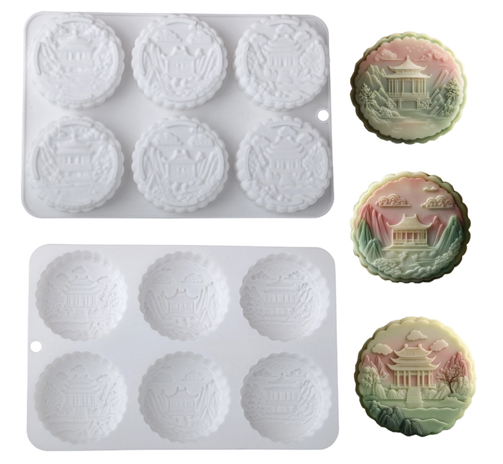 แม่พิมพ์ซิลิโคนขนมไหว้พระจันทร์ 65-70g 6.5*2.cm 005841