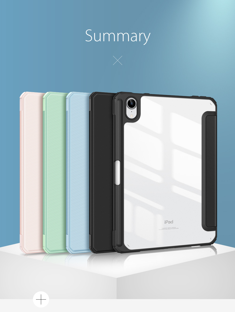 Case iPad mini 6 (2021) # Pre-Order * DUX DUCIS TOBY ซีรีส์ Slim Soft Trifold Stand Folio Smart Case พร้อม Auto Sleep / Wake *