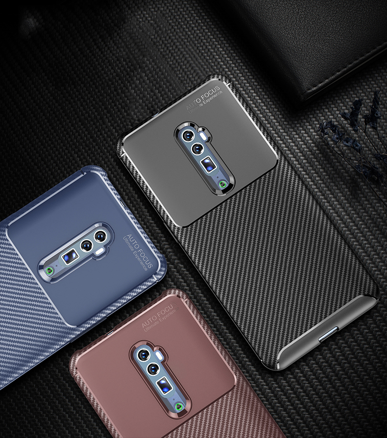Case OPPO Reno 10x Zoom # พรีออเดอร์ * เคสคาร์บอนไฟเบอร์ TPU อ่อนนุ่มยืดหยุ่นและทนทาน *