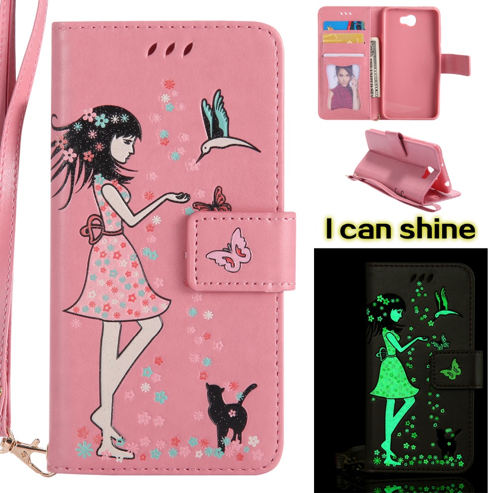 Case Huawei Y3ii / Pre-orde * เคสกระเป๋าสตางค์สไตล์หนัง PU หนังส่องสว่าง *