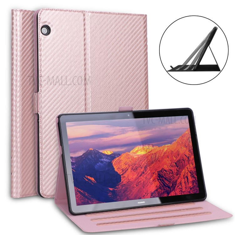 Case Huawei MediaPad T5 / Pre-Order * หนัง PU คาร์บอนไฟเบอร์อย่างมีสไตล์ *