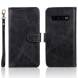 Case Samsung Galaxy S10 / Pre-Order * Rhombus Surface Wallet ยืนหนังโทรศัพท์ Cover กับสายคล้องมือ *