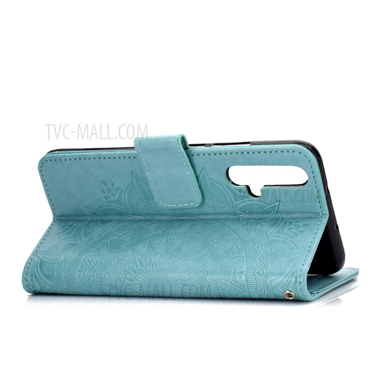 Case Huawei Nova 5T / Pre-order * เคสโทรศัพท์หนังพิมพ์ดอกไม้ Imprint *