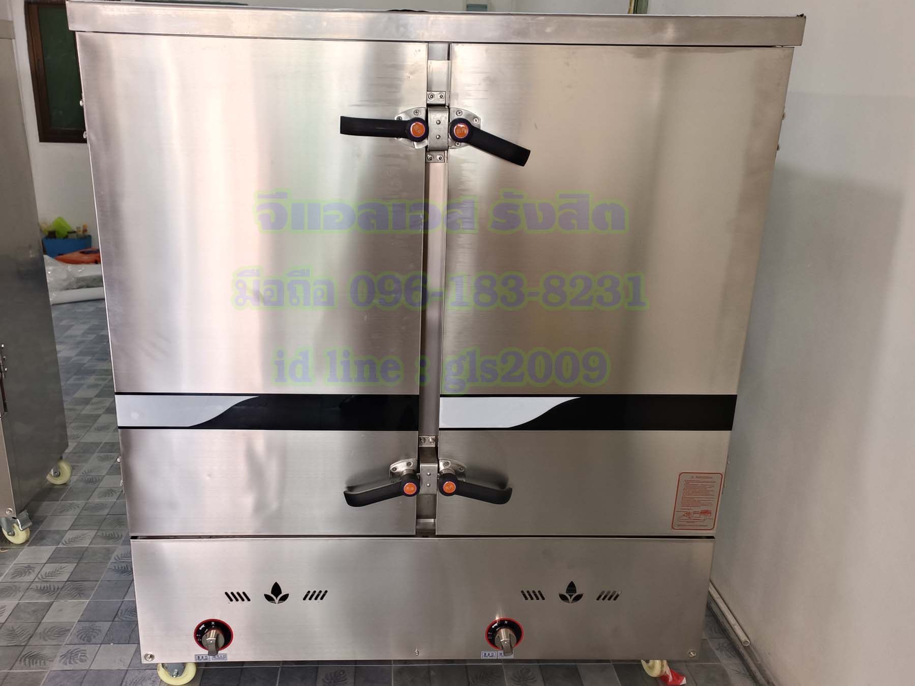 ตู้หุงข้าว24ถาด ใช้แก๊ส