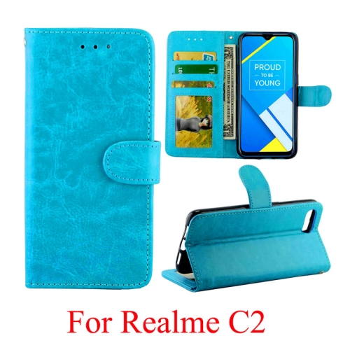 Case Realme C2 # Pre-Order * เคสซองหนังม้า พร้อมตัวยึดและช่องเสียบการ์ดและกระเป๋าสตางค์และกรอบรูป *