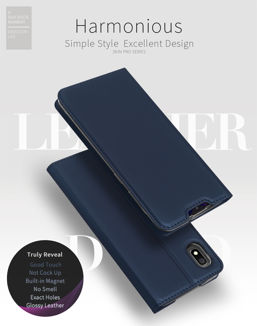 Case Samsung Galaxy A10 / Pre-order * DUX DUCIS นี้มีสไตล์ธุรกิจที่เรียบง่ายและโครงสร้างที่บางเฉียบ หนัง PU มันวาว *