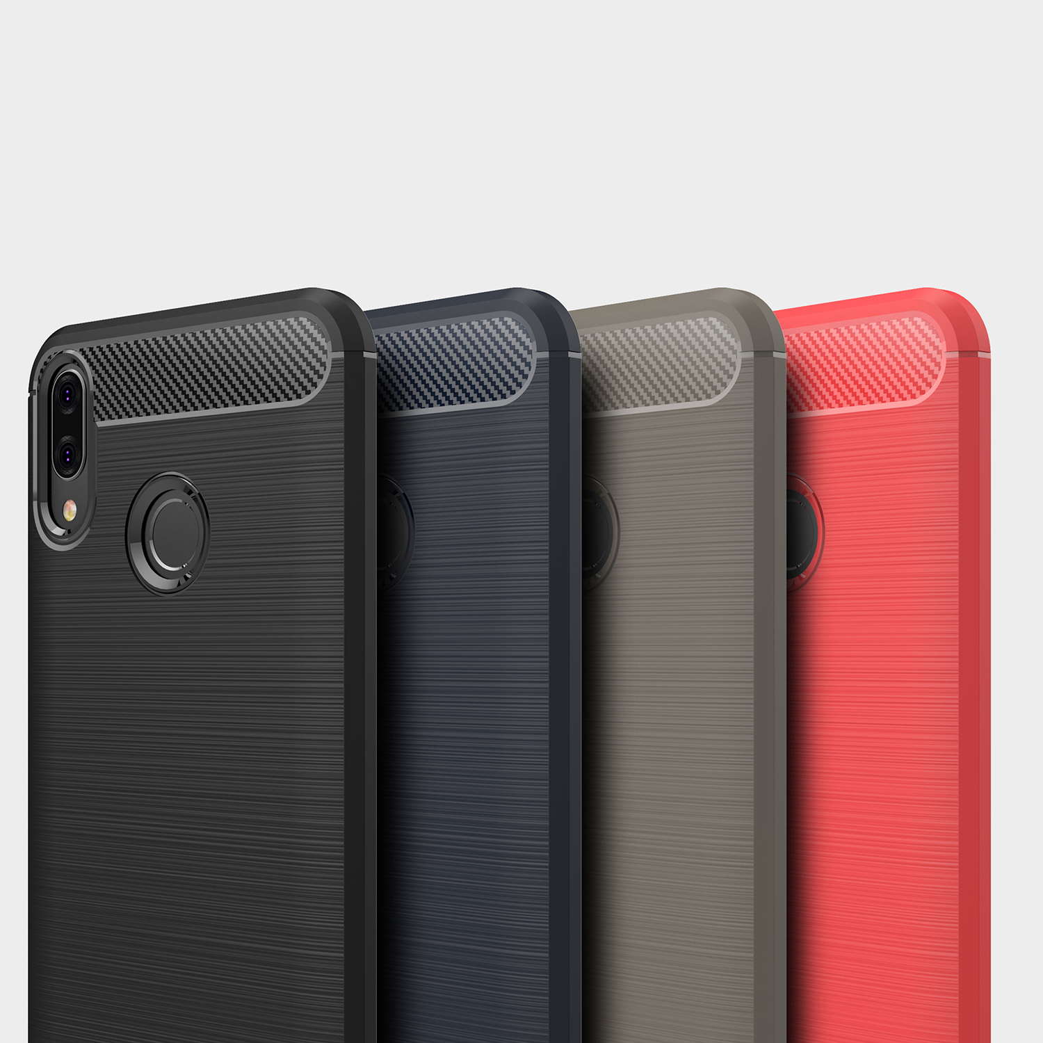 Case Huawei Y9 2019 / Pre-orde * คาร์บอนไฟเบอร์เนื้อ Brushed ทำจากวัสดุ TPU คุณภาพสูงปลอดสารพิษและทนทาน *