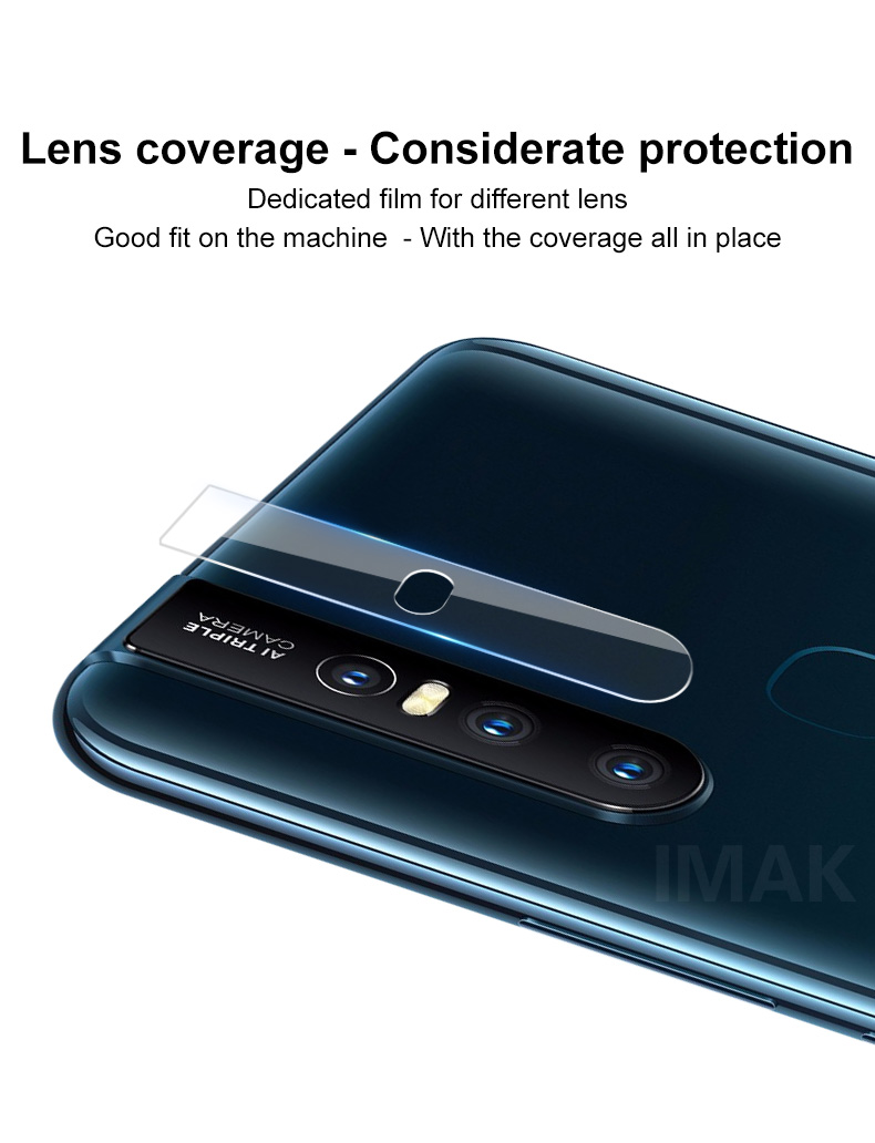 กระจกนิรภัยเลนส์กล้องหลัง Vivo S1 / Pre-Order * IMAK 2 ชิ้น / แพ็ค HD ตัวป้องกันเลนส์กล้องโปร่งใส *