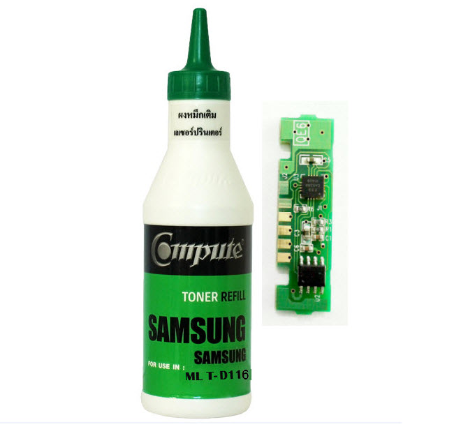 ชุดผงหมึกพร้อมชิป (Refill Toner) For Samsung MLT-D116L