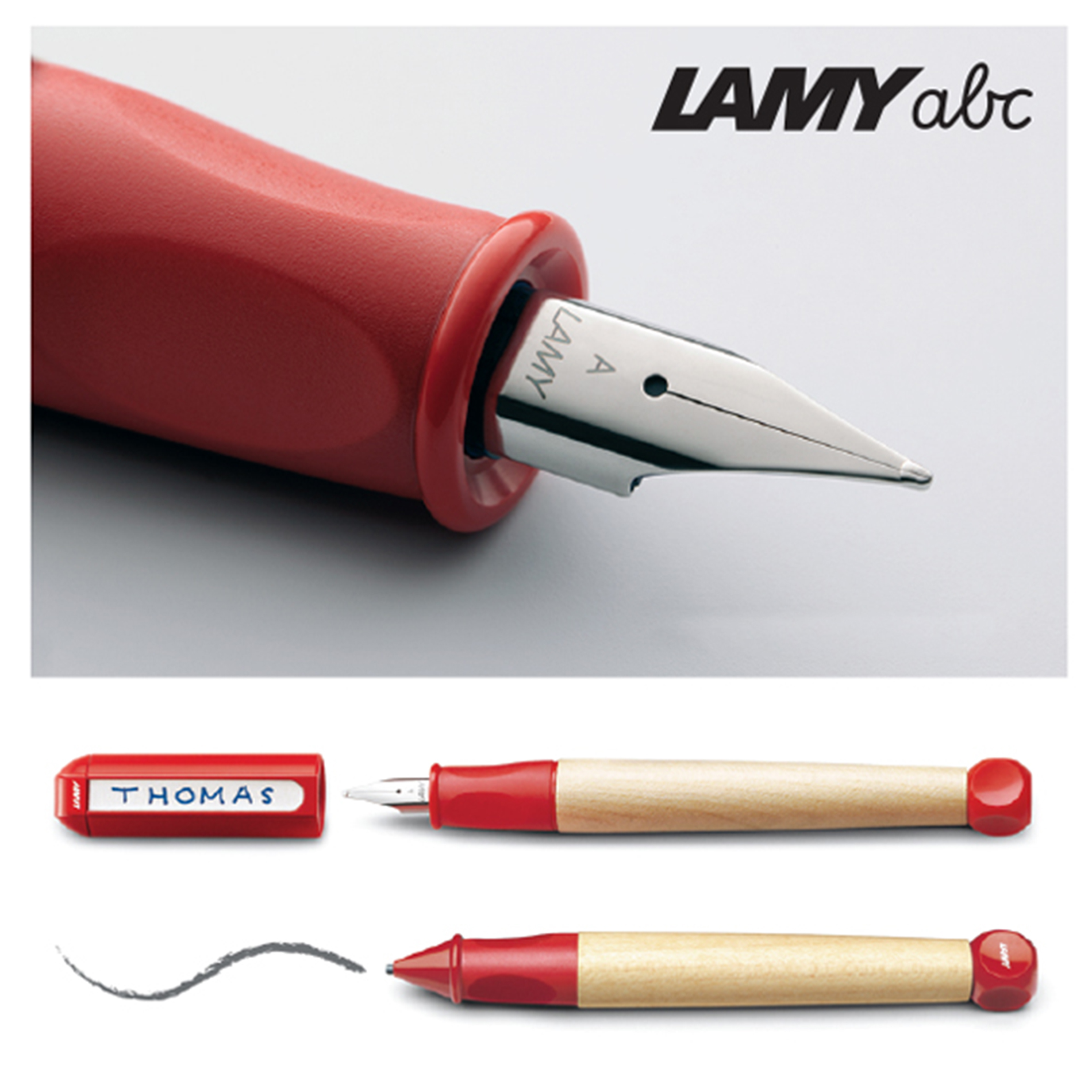LAMY abc red fountain pen