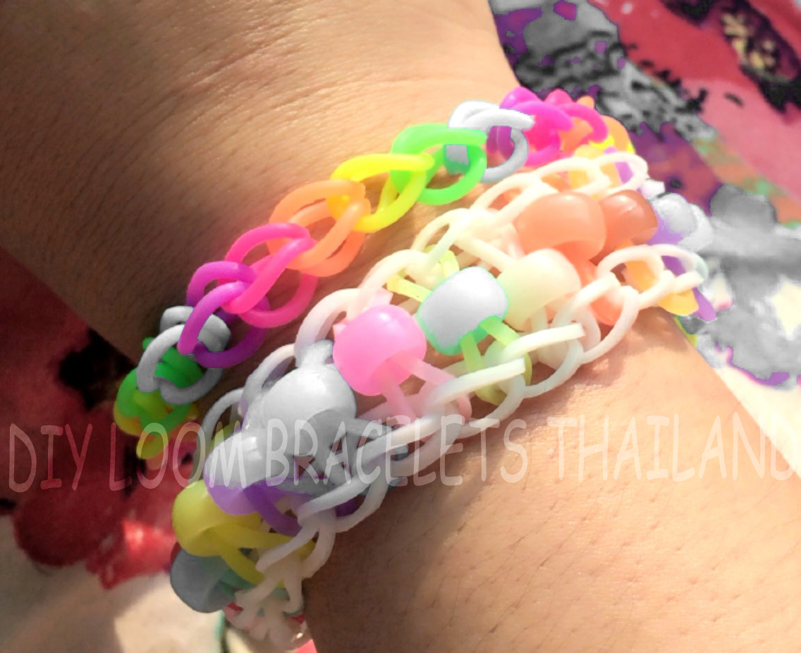 Beadsตกแต่งกำไลยาง Loom band สีพาสเทล(PB)