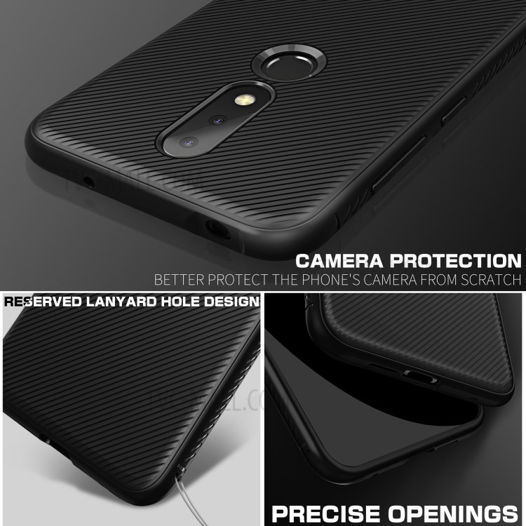 Case Nokia 6.1 Plus / Pre-order * วัสดุ TPU มีความยืดหยุ่นและทนทาน ลายทแยงกันลื่นป้องกันลายนิ้วมือ *