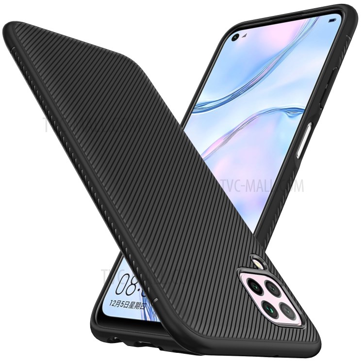 Case Huawei Nova 7i / Pre-order * Jazz Series สิ่งทอลายทแยงเนื้อ TPU เคส *