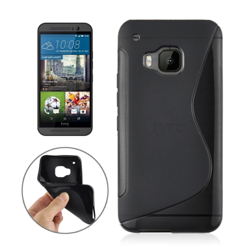 Case HTC One M9 / Pre-order * S Line ทั้งสองด้านกันลื่นป้องกัน Frosted TPU (สีดำ) *