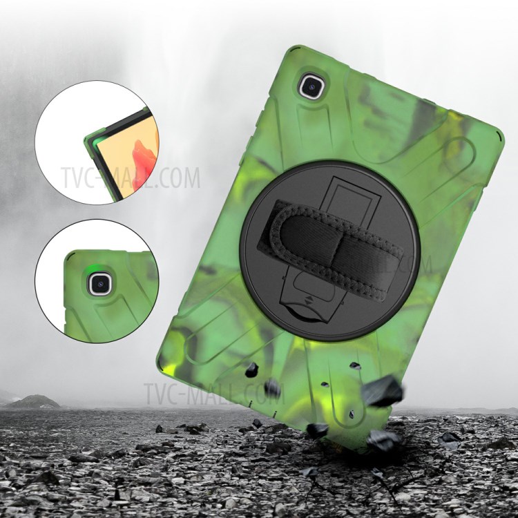 Case Samsung Galaxy Tab A7 (2020)/ Pre-Order * [สายคล้องมือในตัว] พีซีแบบหมุนได้ 360 ° + เคสแท็บเล็ตขาตั้งซิลิโคน Combo *