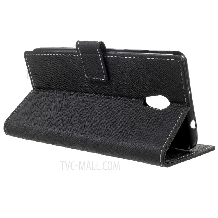 Case Lenovo Vibe P2 / Pre-order * กระเป๋าสตางค์ขาตั้ง Cross Texture ปกหนัง Folio *