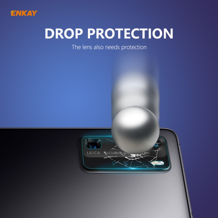 กระจกกันรอย Huawei P40 Pro / Pre-order * ENKAY 0.2mm 9H 2.15D รอบขอบกล้องด้านหลังเลนส์ฟิล์มกระจกนิรภัย *