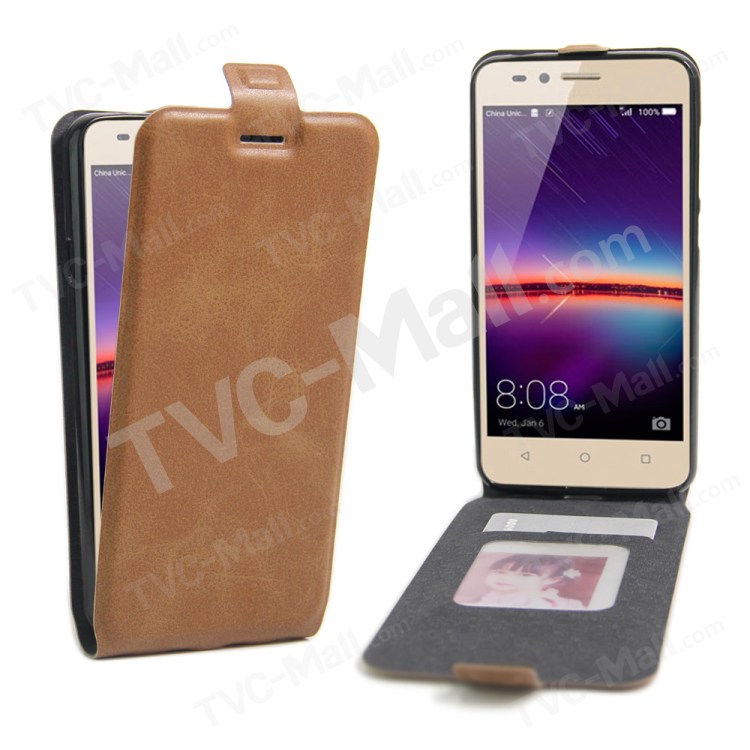 Case Huawei Y3ii / Pre-order * เคสแนวตั้งซองหนังม้า *
