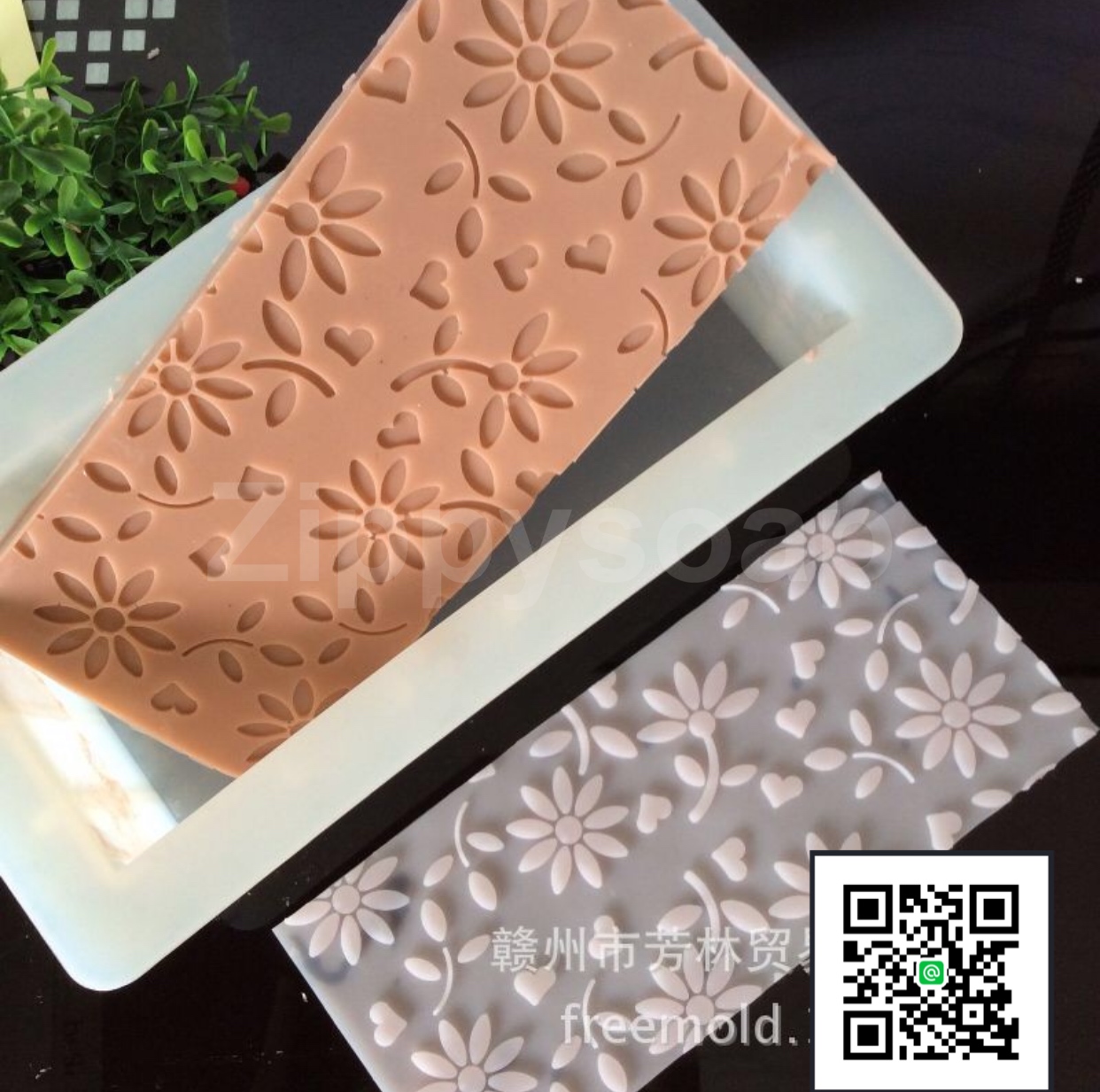 แผ่นซิลิโคนตกแต่งทำลายหน้าสบู่ 002964 เลือกแบบ