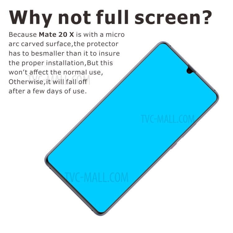 กระจกนิรภัย Huawei Mate 20 X / Pre-order * 2Pcs / ชุด ITIETIE กระจกนิรภัย ความแข็ง 9H, สุดยอดการป้องกันรอยขีดข่วน *