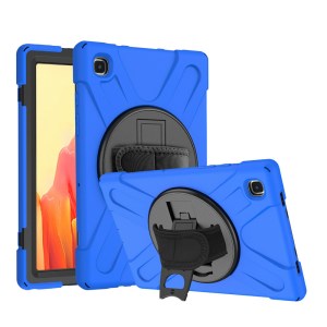 Case Samsung Galaxy Tab A7 (2020)/ Pre-Order * [สายคล้องมือในตัว] พีซีแบบหมุนได้ 360 ° + เคสแท็บเล็ตขาตั้งซิลิโคน Combo *