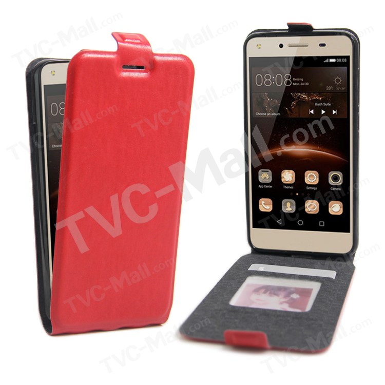 Case Huawei Y5ii / Pre-order * เคสแนวตั้ง ผิวหนังม้า *