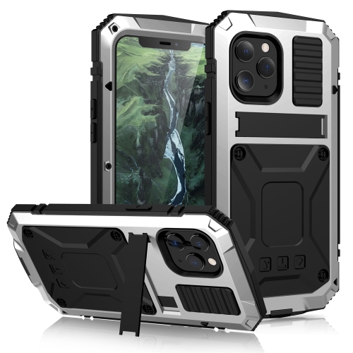 Case iPhone 12 Pro Max / Pre-Order * R-JUST กันกระแทกกันน้ำกันฝุ่นโลหะ + เคสป้องกันซิลิโคนพร้อมขาตั้ง *