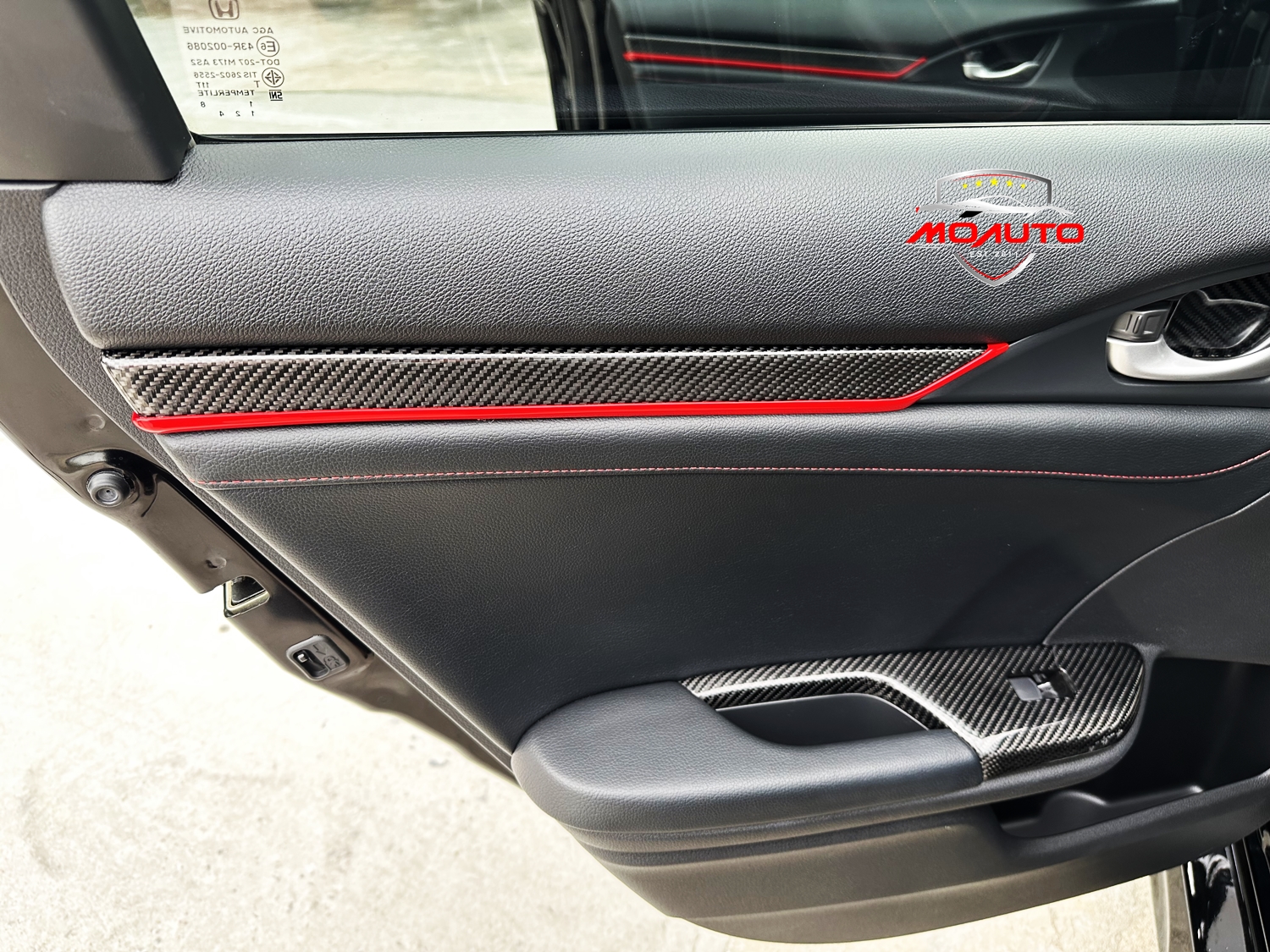 ครอบแผงสวิทช์กระจก Carbon แท้ CIVIC FC / FK 2016-2021