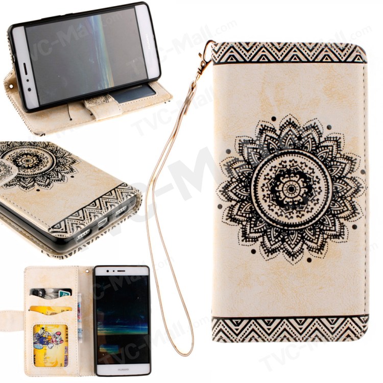 Case Huawei P9 Plus / Pre-order * * ผิวนูนดอกไม้ Mandala กับเชือกเส้นเล็ก *