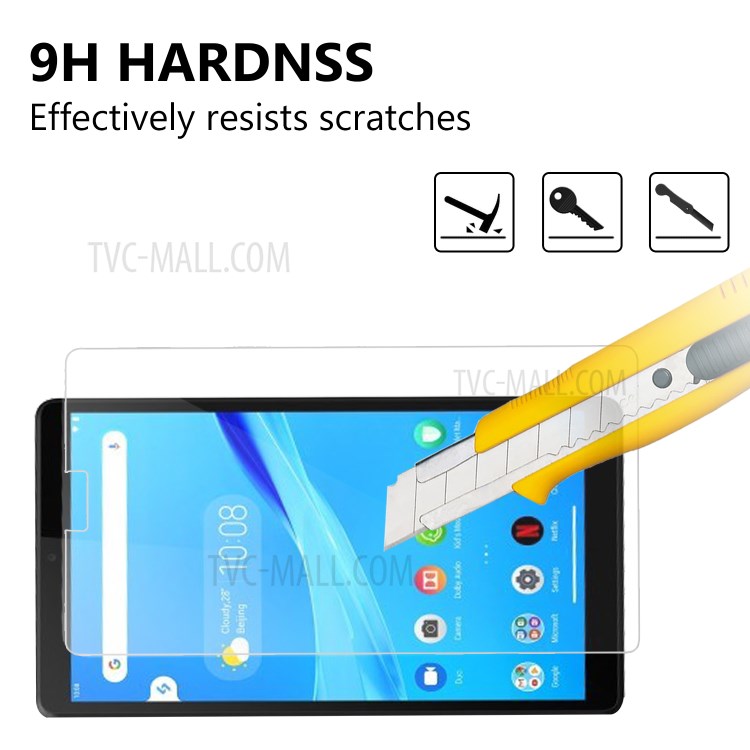 กระจกนิรภัย Lenovo Tab M7 / Pre-order * ความหนา 0.25 มม. แต่ความแข็ง 9H, ป้องกันการขีดข่วน ฟังก์ชั่นป้องกันการระเบิดที่ปลอดภัย *