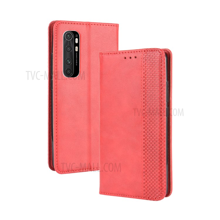 Case Xiaomi Mi Note 10 Lite # Pre-Order * เคสซองหนังย้อนยุคที่ดูดซับอัตโนมัติ หนัง PU สไตล์วินเทจ เรียบหรู สัมผัสนุ่มมือ *