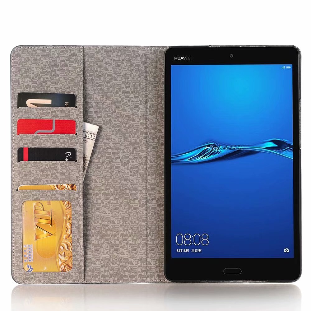 Case Huawei MediaPad M3 / Pre-order * เคสช่องเสียบการ์ดหนัง PU แฟชั่นยืนปกคลุม *