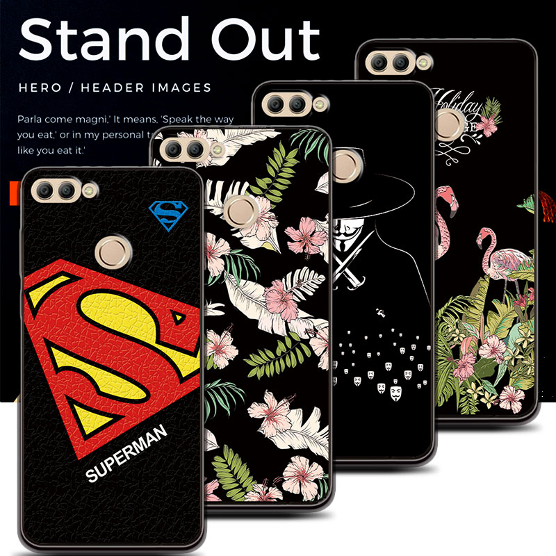 Case Huawei Y9 / Pre-order * 3Dปกคลุมสำหรับหัวเว่ยY9 2018ดอกไม้ซิลิโคนอ่อนนุ่ม *