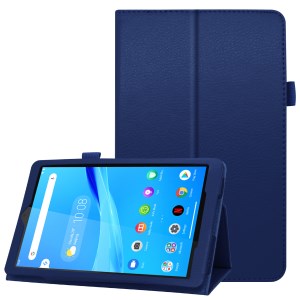 Case Lenovo Tab M8 /Tab M8 (2nd Gen) / Pre-Order * เคสหนังเนื้อลิ้นจี่โครงสร้างทนทาน การออกแบบสองพับสำหรับขาตั้งดูที่มั่นคง *
