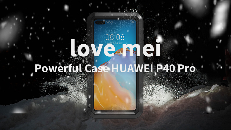 Case Huawei P40 Pro / Pre-order * LOVE MEI เคสซิลิโคนกันกระแทก + โลหะ คุณภาพสูงนี้มีฟังก์ชั่นกันน้ำกันกระแทกและกันฝุ่น *