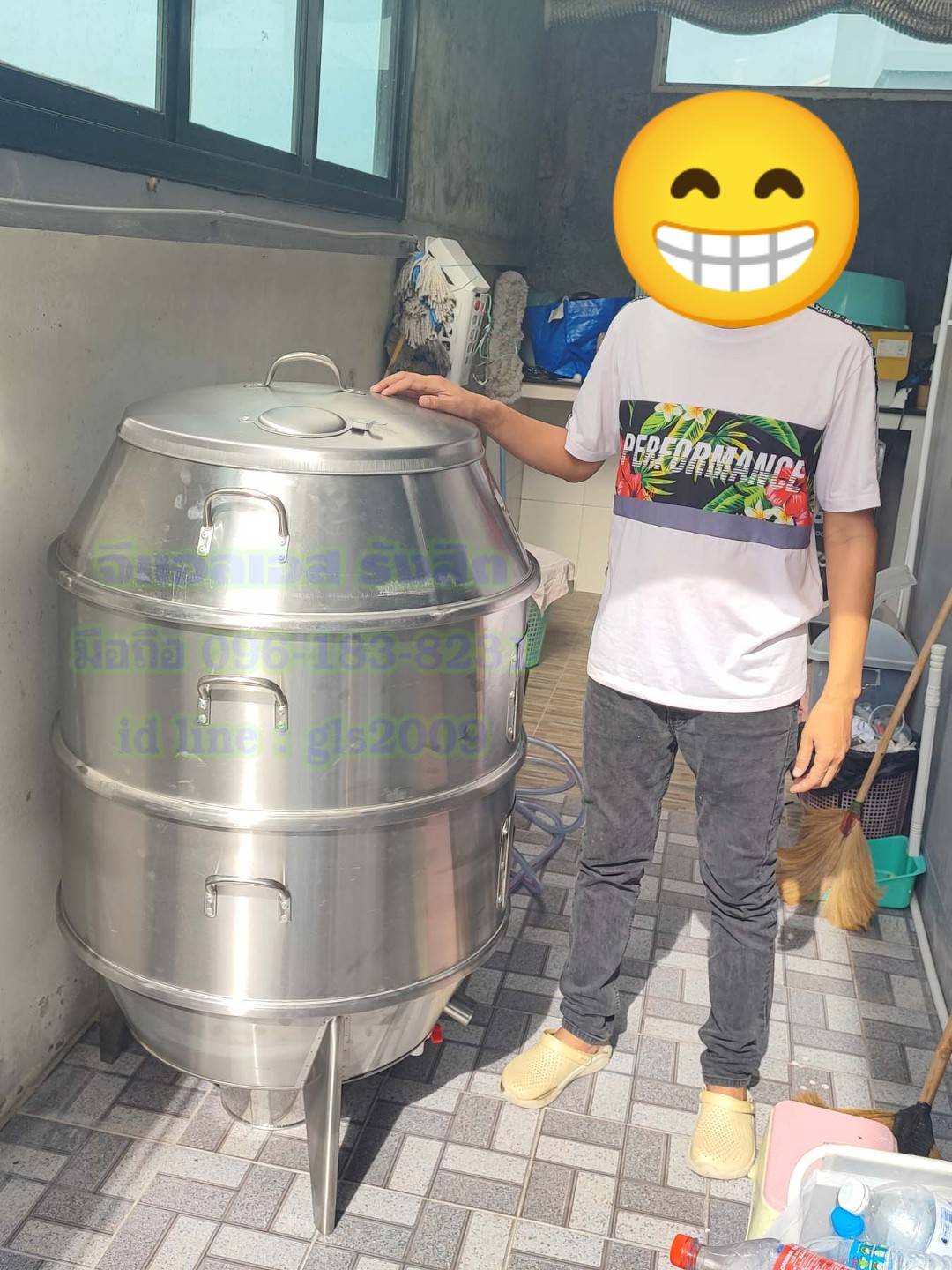 ถังอบเป็ดเตาถ่าน80เซน