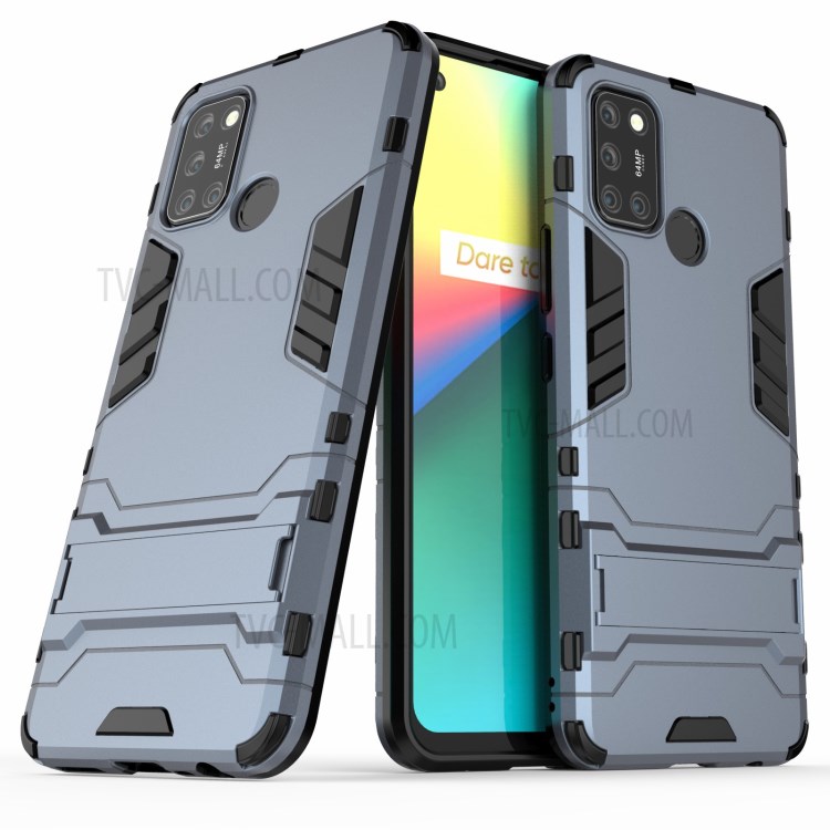 Case Realme C17/Realme 7i # Pre-Order * เคส 2 in 1 PC + เคสโทรศัพท์มือถือ TPU พร้อมขาตั้ง *