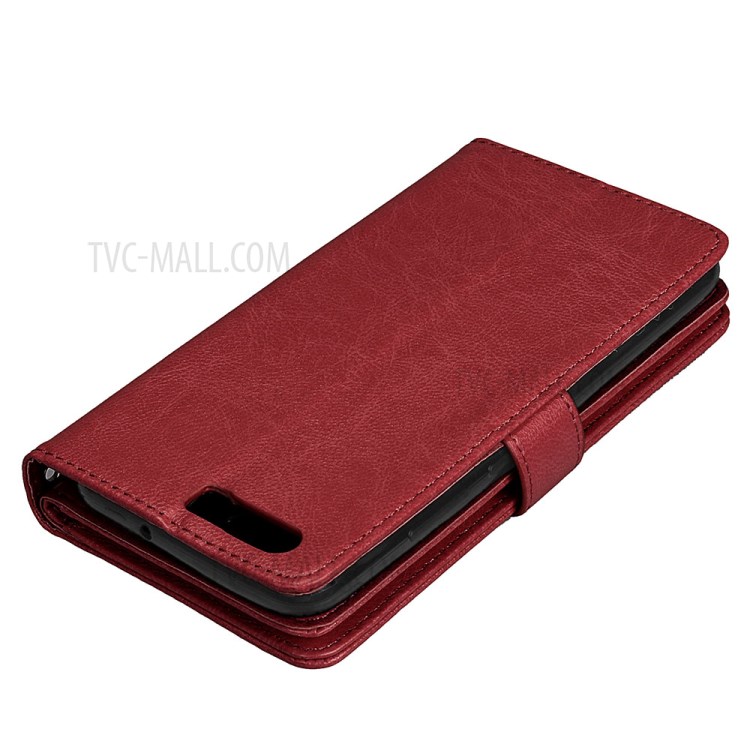 Case Huawei P10 Plus / Pre-order * เคสกระเป๋าสตางค์ผิวหนังม้า พร้อมช่องเสียบการ์ด 9 ใบ *